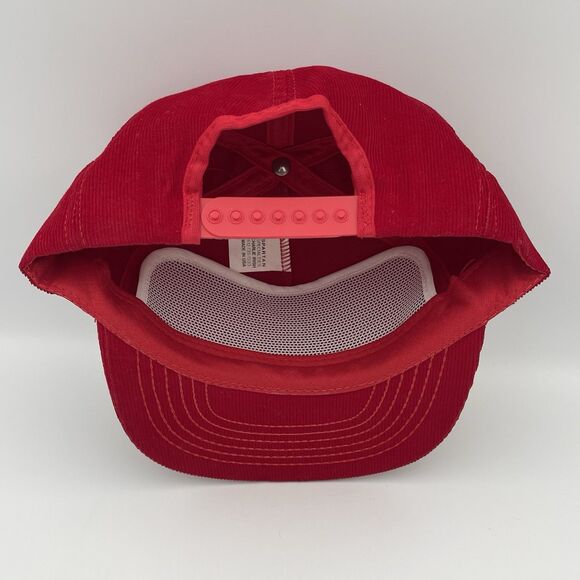 Grain Belt Premium Beer Red Corduroy SnapBack Hat USA Made Rare Spartan Vintage - Picture 10 of 13